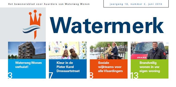 Watermerk 2 bewonersblad voor de huurders van Waterweg Wonen
